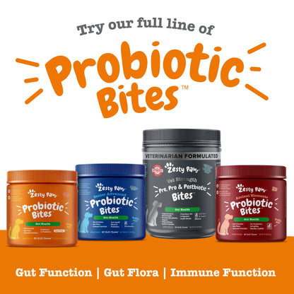 Probiotic Bites Pumpkin Flavor Dog Supplement, 90 Count